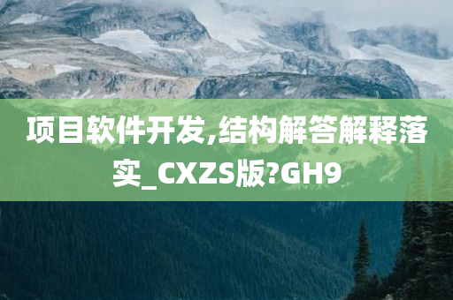 项目软件开发,结构解答解释落实_CXZS版?GH9