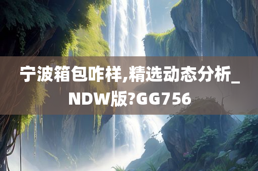 宁波箱包咋样,精选动态分析_NDW版?GG756