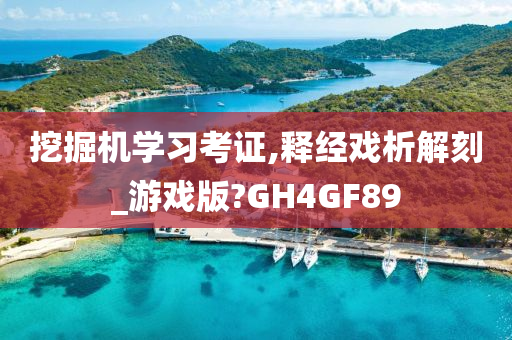 挖掘机学习考证,释经戏析解刻_游戏版?GH4GF89