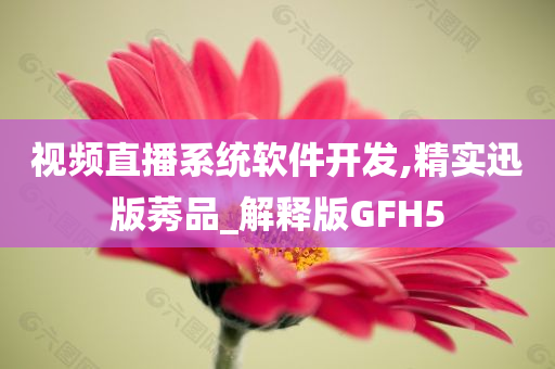 视频直播系统软件开发,精实迅版莠品_解释版GFH5