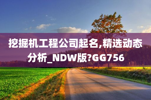 挖掘机工程公司起名,精选动态分析_NDW版?GG756