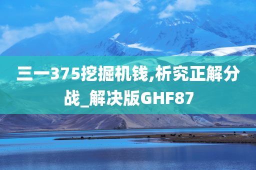 三一375挖掘机钱,析究正解分战_解决版GHF87