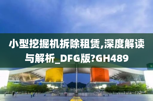 小型挖掘机拆除租赁,深度解读与解析_DFG版?GH489