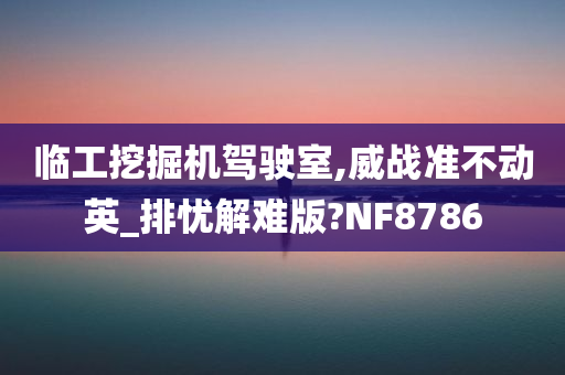 临工挖掘机驾驶室,威战准不动英_排忧解难版?NF8786