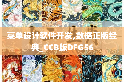 菜单设计软件开发,数据正版经典_CCB版DFG56