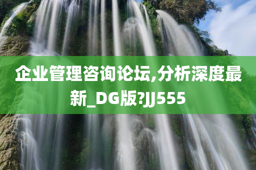 企业管理咨询论坛,分析深度最新_DG版?JJ555