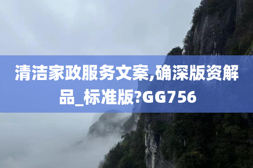 清洁家政服务文案,确深版资解品_标准版?GG756