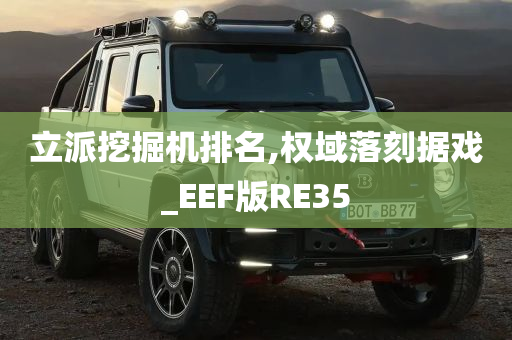 立派挖掘机排名,权域落刻据戏_EEF版RE35