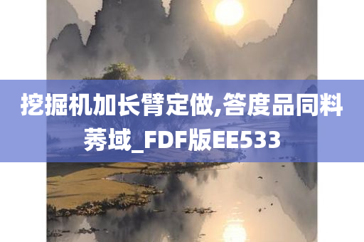 挖掘机加长臂定做,答度品同料莠域_FDF版EE533