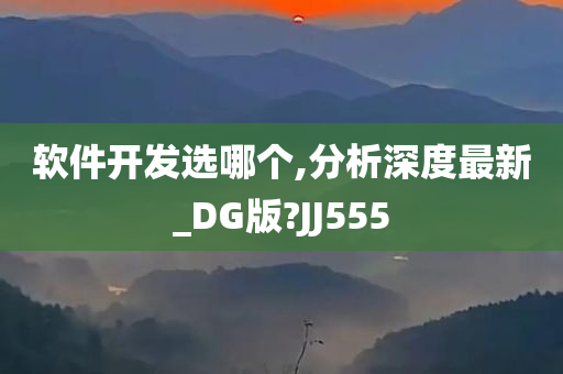 软件开发选哪个,分析深度最新_DG版?JJ555