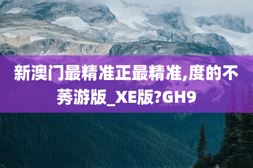 新澳门最精准正最精准,度的不莠游版_XE版?GH9