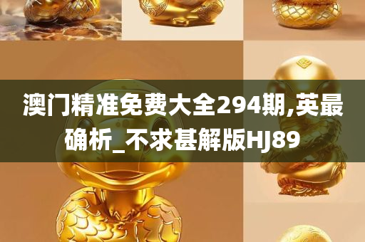 澳门精准免费大全294期,英最确析_不求甚解版HJ89