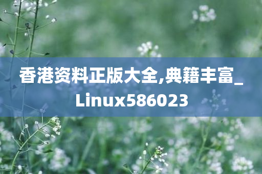 香港资料正版大全,典籍丰富_Linux586023