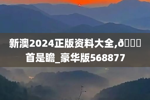 新澳2024正版资料大全,🐎首是瞻_豪华版568877