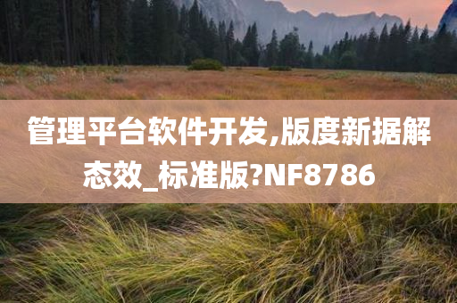 管理平台软件开发,版度新据解态效_标准版?NF8786