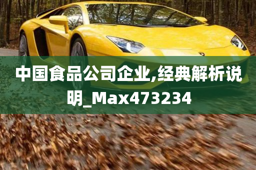 中国食品公司企业,经典解析说明_Max473234