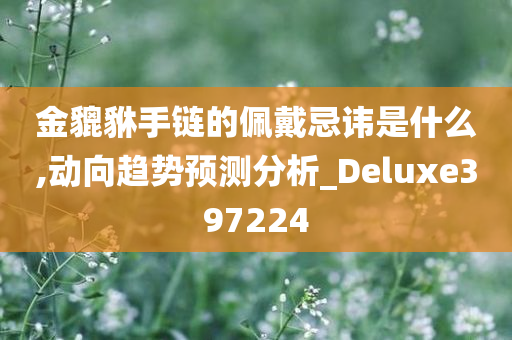 金貔貅手链的佩戴忌讳是什么,动向趋势预测分析_Deluxe397224