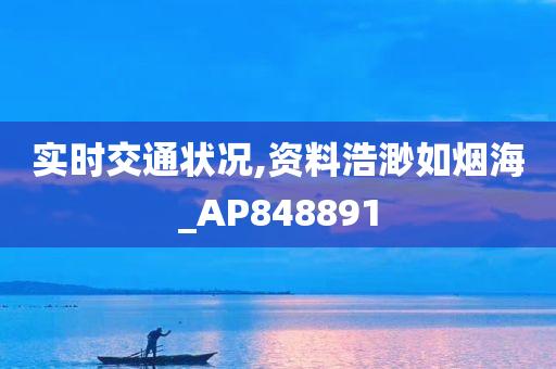 实时交通状况,资料浩渺如烟海_AP848891