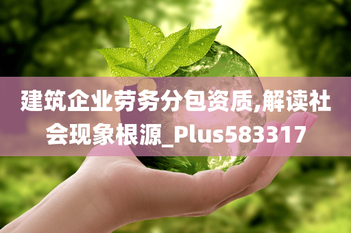 建筑企业劳务分包资质,解读社会现象根源_Plus583317