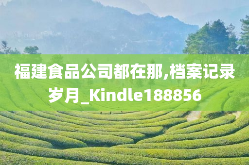 福建食品公司都在那,档案记录岁月_Kindle188856