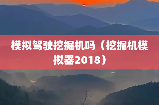 模拟驾驶挖掘机吗（挖掘机模拟器2018）