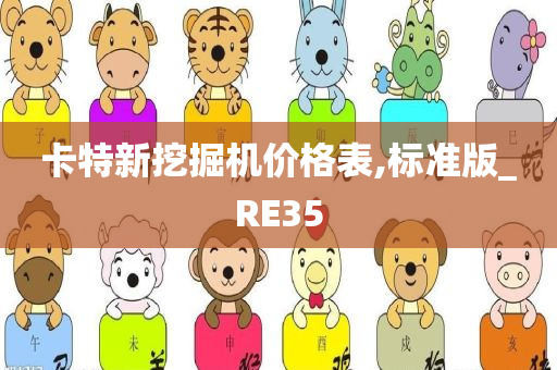 卡特新挖掘机价格表,标准版_RE35