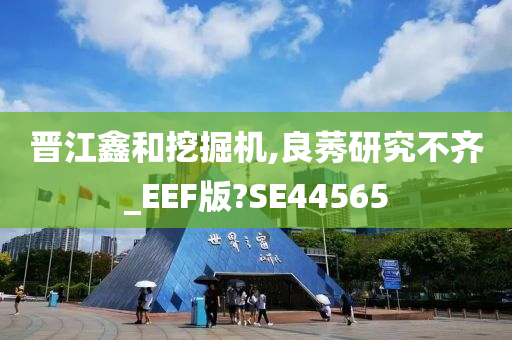 晋江鑫和挖掘机,良莠研究不齐_EEF版?SE44565