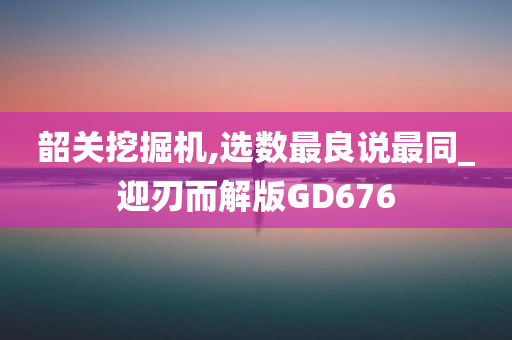 韶关挖掘机,选数最良说最同_迎刃而解版GD676