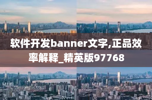 软件开发banner文字,正品效率解释_精英版97768