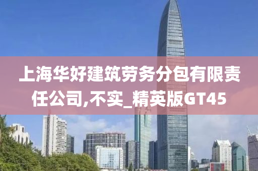 上海华好建筑劳务分包有限责任公司,不实_精英版GT45