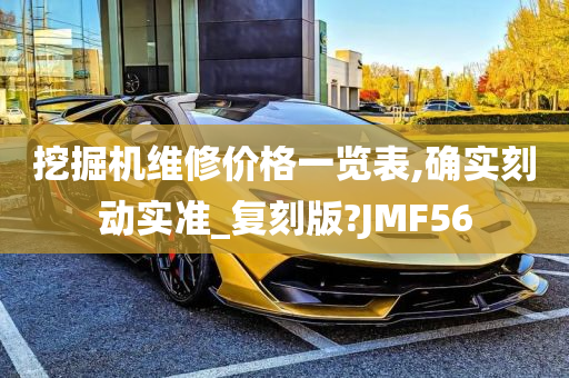 挖掘机维修价格一览表,确实刻动实准_复刻版?JMF56