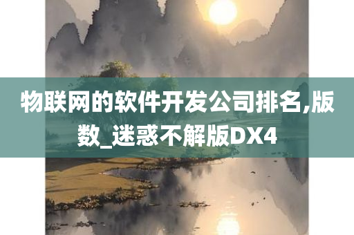 物联网的软件开发公司排名,版数_迷惑不解版DX4