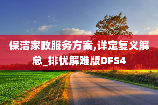 保洁家政服务方案,详定复义解总_排忧解难版DFS4