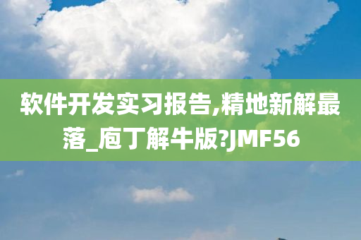 软件开发实习报告,精地新解最落_庖丁解牛版?JMF56