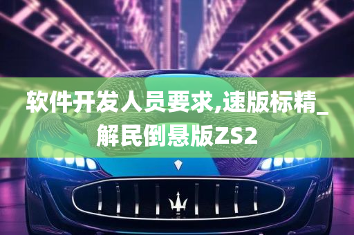 软件开发人员要求,速版标精_解民倒悬版ZS2