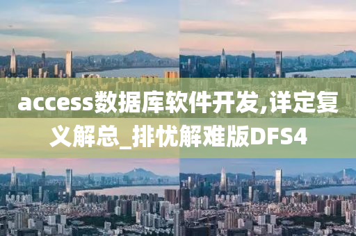 access数据库软件开发,详定复义解总_排忧解难版DFS4