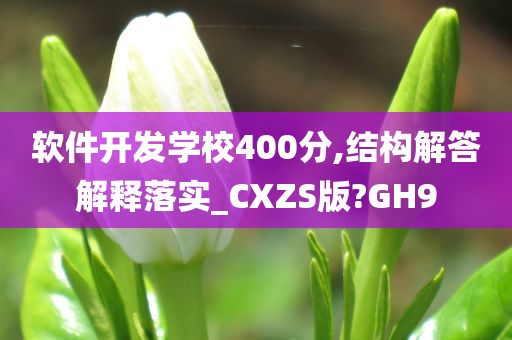 软件开发学校400分,结构解答解释落实_CXZS版?GH9