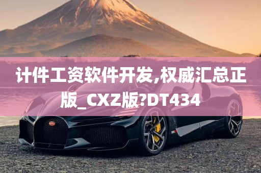 计件工资软件开发,权威汇总正版_CXZ版?DT434