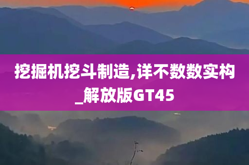 挖掘机挖斗制造,详不数数实构_解放版GT45