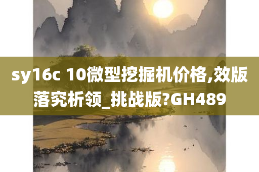 sy16c 10微型挖掘机价格,效版落究析领_挑战版?GH489