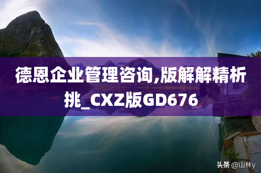 德恩企业管理咨询,版解解精析挑_CXZ版GD676