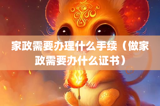 家政需要办理什么手续（做家政需要办什么证书）