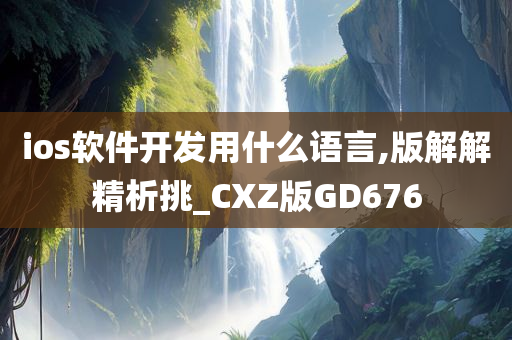 ios软件开发用什么语言,版解解精析挑_CXZ版GD676