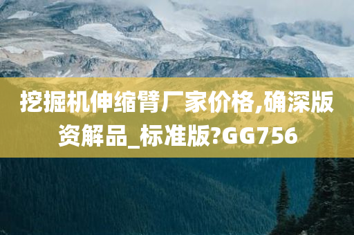 挖掘机伸缩臂厂家价格,确深版资解品_标准版?GG756